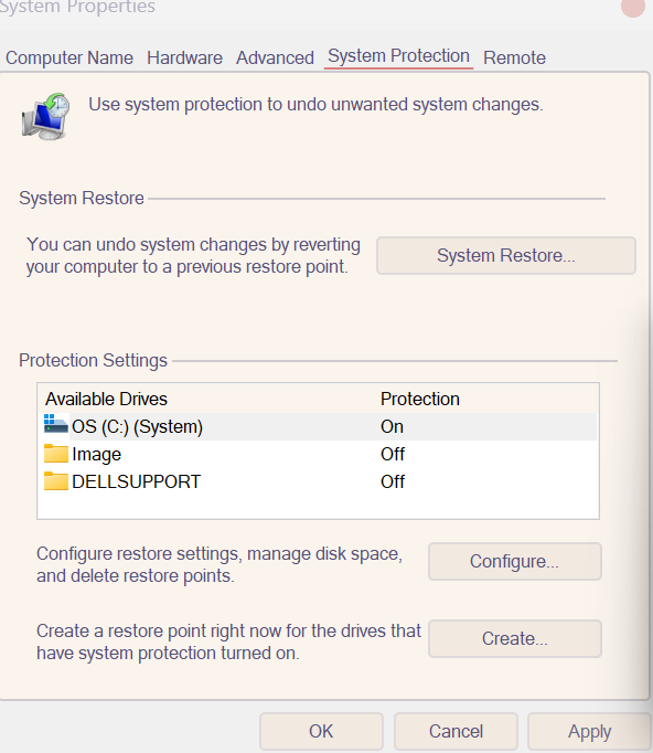 restore point